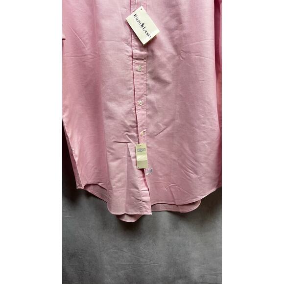 Ralph Lauren  Mens Pony-motif Button-Down Shirt Pink Size 16.5 -35 100% … - Picture 6 of 12